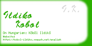 ildiko kobol business card